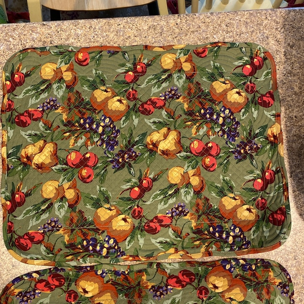 NIP Longaberger Napa Orchard Fabric Napkins and Placemats - Picture 11 of 17